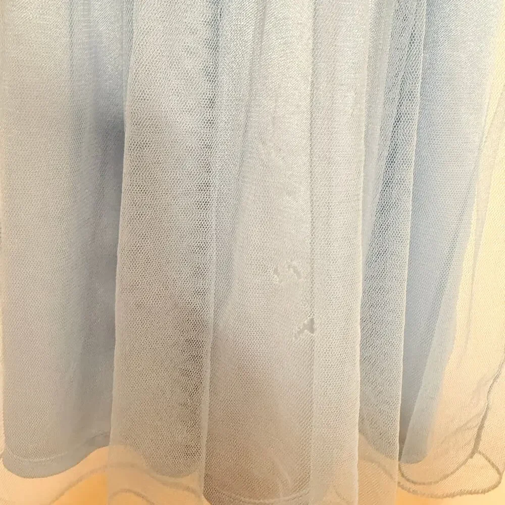 Disney Frozen Elsa Dress Blue Tulle Princess Costume‎ Girls XS Party Fairytale